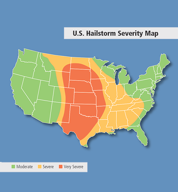 US Hailstorm Severity Map 576x620